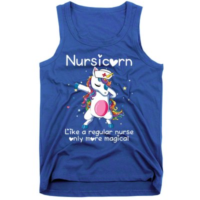 Nursicorn Funny Nurse Dabbing Unicorn Nursing Gift Tank Top