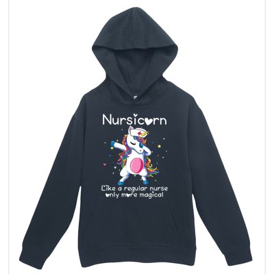 Nursicorn Funny Nurse Dabbing Unicorn Nursing Gift Urban Pullover Hoodie