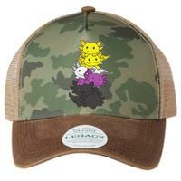 Nonbinary Flag Non Binary Pride LGBTQ Axolotl  Legacy Tie Dye Trucker Hat