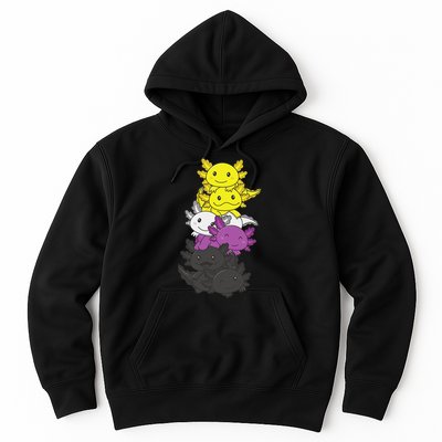 Nonbinary Flag Non Binary Pride LGBTQ Axolotl  Hoodie