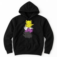 Nonbinary Flag Non Binary Pride LGBTQ Axolotl  Hoodie