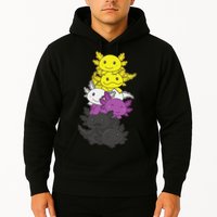 Nonbinary Flag Non Binary Pride LGBTQ Axolotl  Hoodie