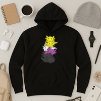 Nonbinary Flag Non Binary Pride LGBTQ Axolotl  Hoodie