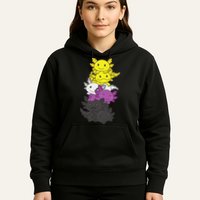 Nonbinary Flag Non Binary Pride LGBTQ Axolotl  Hoodie