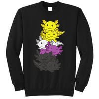 Nonbinary Flag Non Binary Pride LGBTQ Axolotl  Sweatshirt