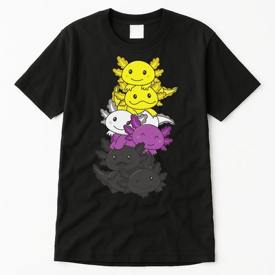 Nonbinary Flag Non Binary Pride LGBTQ Axolotl  Tall T-Shirt