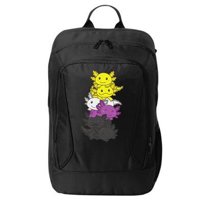 Nonbinary Flag Non Binary Pride LGBTQ Axolotl  City Backpack