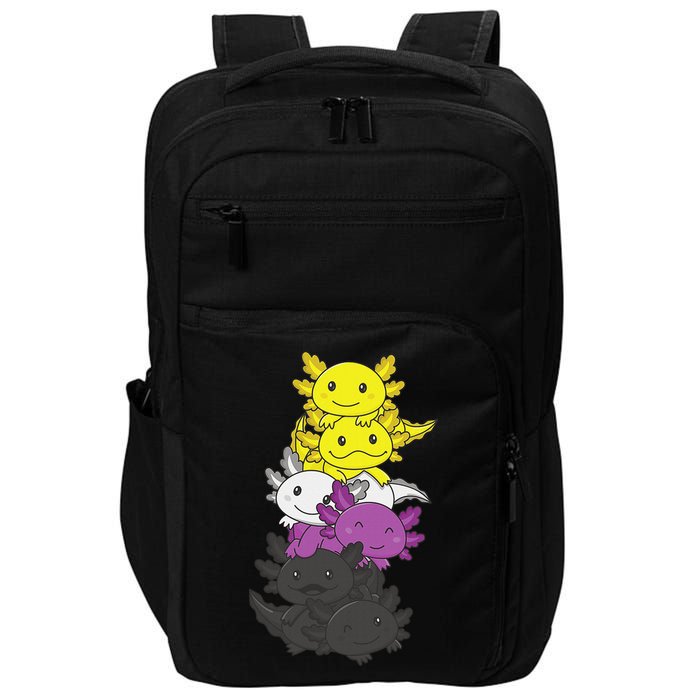 Nonbinary Flag Non Binary Pride LGBTQ Axolotl  Impact Tech Backpack