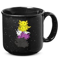 Nonbinary Flag Non Binary Pride LGBTQ Axolotl  15oz Campfire Ceramic Mug