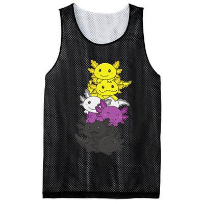 Nonbinary Flag Non Binary Pride LGBTQ Axolotl  Mesh Reversible Basketball Jersey Tank