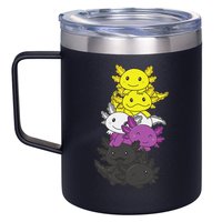 Nonbinary Flag Non Binary Pride LGBTQ Axolotl  12oz Stainless Steel Coffee Mug
