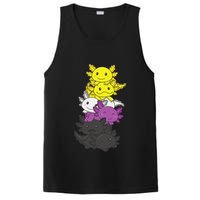 Nonbinary Flag Non Binary Pride LGBTQ Axolotl  PosiCharge Competitor Tank