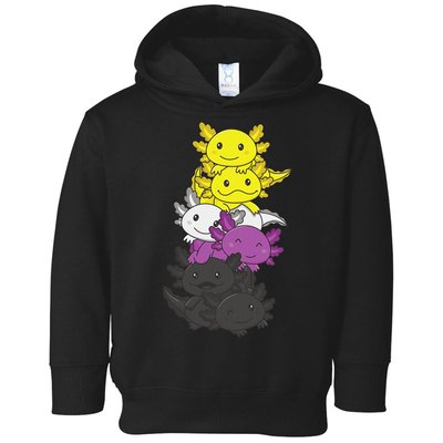 Nonbinary Flag Non Binary Pride LGBTQ Axolotl  Toddler Hoodie