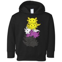 Nonbinary Flag Non Binary Pride LGBTQ Axolotl  Toddler Hoodie