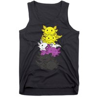 Nonbinary Flag Non Binary Pride LGBTQ Axolotl  Tank Top