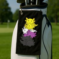 Nonbinary Flag Non Binary Pride LGBTQ Axolotl  Golf Towel