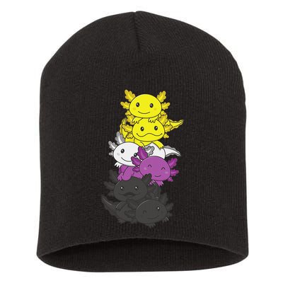 Nonbinary Flag Non Binary Pride LGBTQ Axolotl  Short Acrylic Beanie