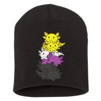 Nonbinary Flag Non Binary Pride LGBTQ Axolotl  Short Acrylic Beanie