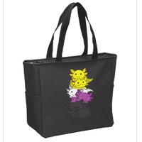 Nonbinary Flag Non Binary Pride LGBTQ Axolotl  Zip Tote Bag