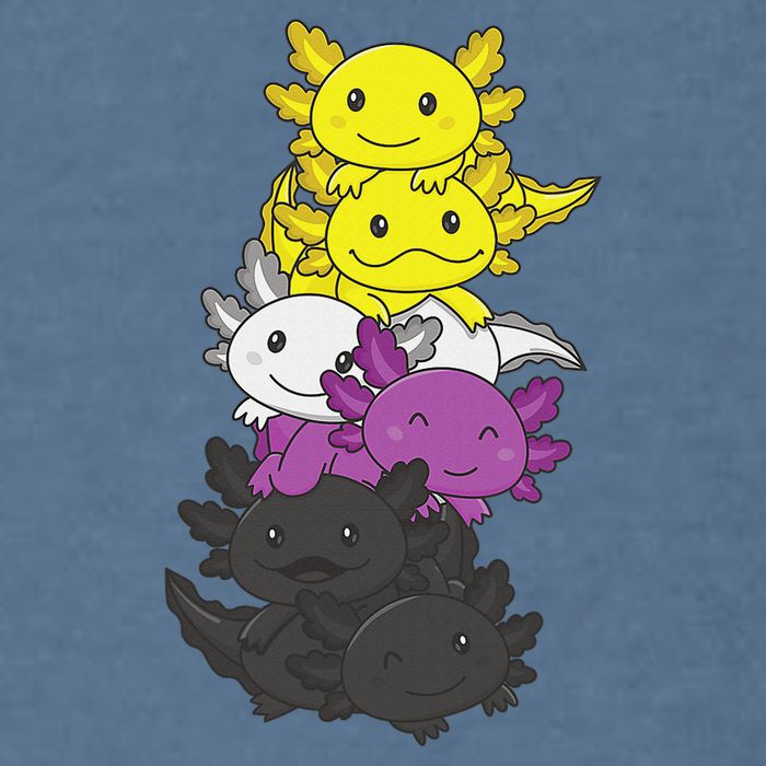 Nonbinary Flag Non Binary Pride LGBTQ Axolotl  Garment-Dyed Sweatshirt