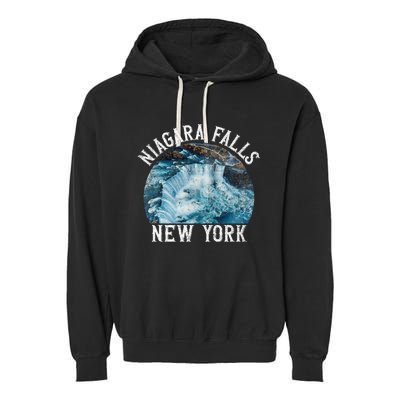 Niagara Falls New York Ny Garment-Dyed Fleece Hoodie