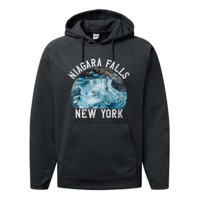 Niagara Falls New York Ny Performance Fleece Hoodie