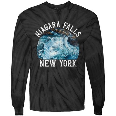 Niagara Falls New York Ny Tie-Dye Long Sleeve Shirt