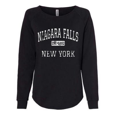 Niagara Falls New York NY Vintage Womens California Wash Sweatshirt