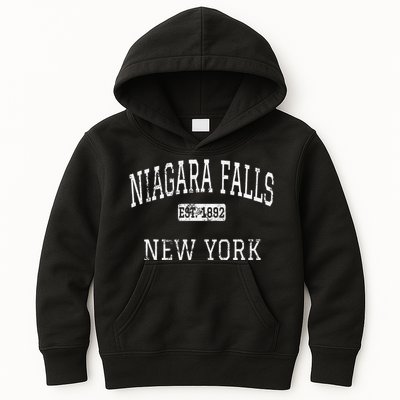 Niagara Falls New York Ny Vintage Kids Hoodie