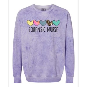 Novelty Forensic Nurse Life Heart Love Nurse Appreciation Gift Colorblast Crewneck Sweatshirt