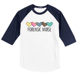 Novelty Forensic Nurse Life Heart Love Nurse Appreciation Gift Baseball Sleeve Shirt