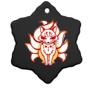 Ninetailed Fox Ceramic Star Ornament