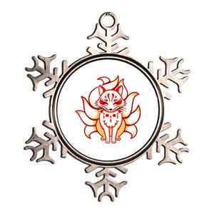 Ninetailed Fox Metallic Star Ornament