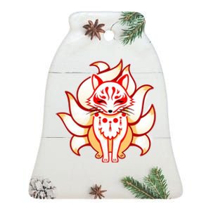 Ninetailed Fox Ceramic Bell Ornament