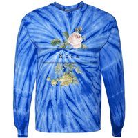 Nora First Name Vintage Roses Wedding Shower Rose Cool Gift Tie-Dye Long Sleeve Shirt