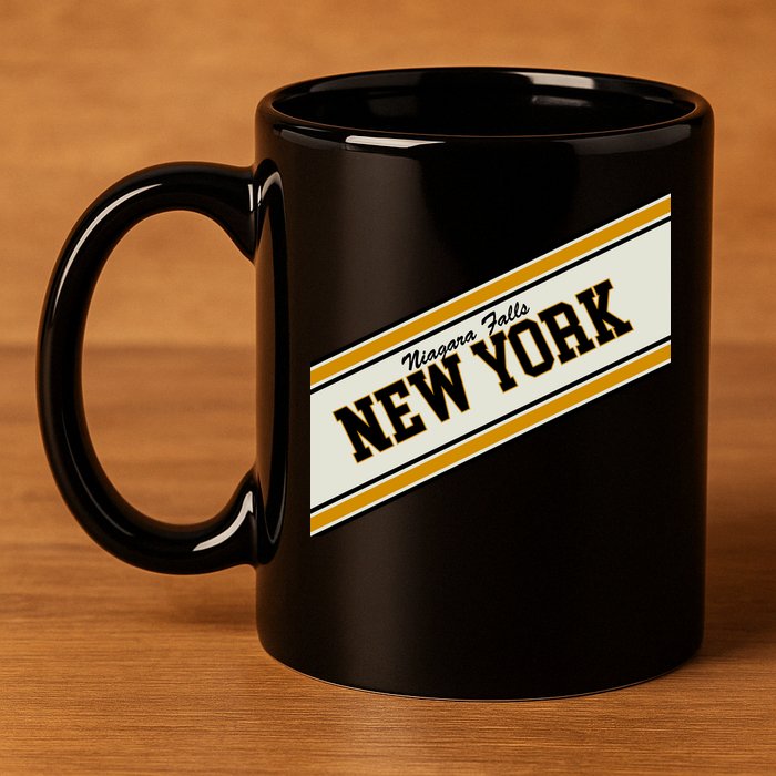 Niagara Falls New York Varsity Logo 11oz C Handle Ceramic Mug