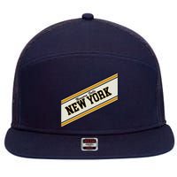 Niagara Falls New York Varsity Logo 7 Panel Mesh Trucker Snapback Hat