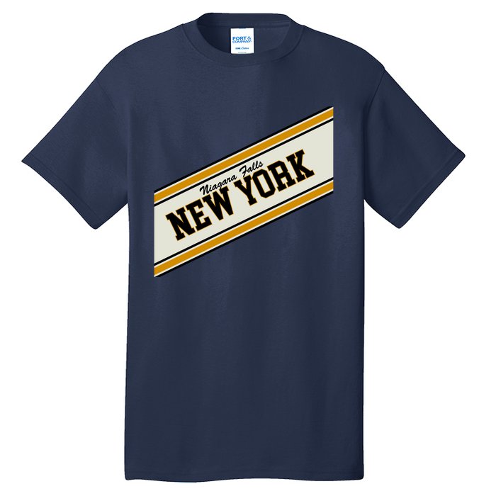 Niagara Falls New York Varsity Logo Tall T-Shirt