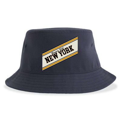 Niagara Falls New York Varsity Logo Sustainable Bucket Hat