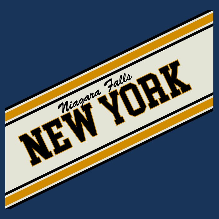 Niagara Falls New York Varsity Logo 7-Panel Snapback Hat