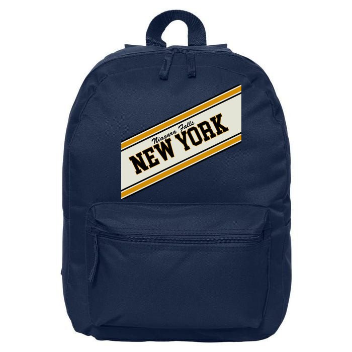 Niagara Falls New York Varsity Logo 16 in Basic Backpack