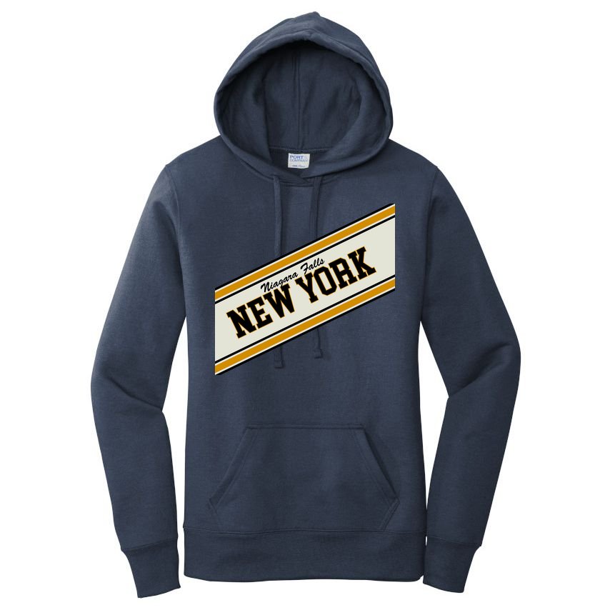 Niagara Falls New York Varsity Logo Women's Pullover Hoodie