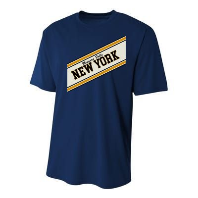 Niagara Falls New York Varsity Logo Youth Performance Sprint T-Shirt