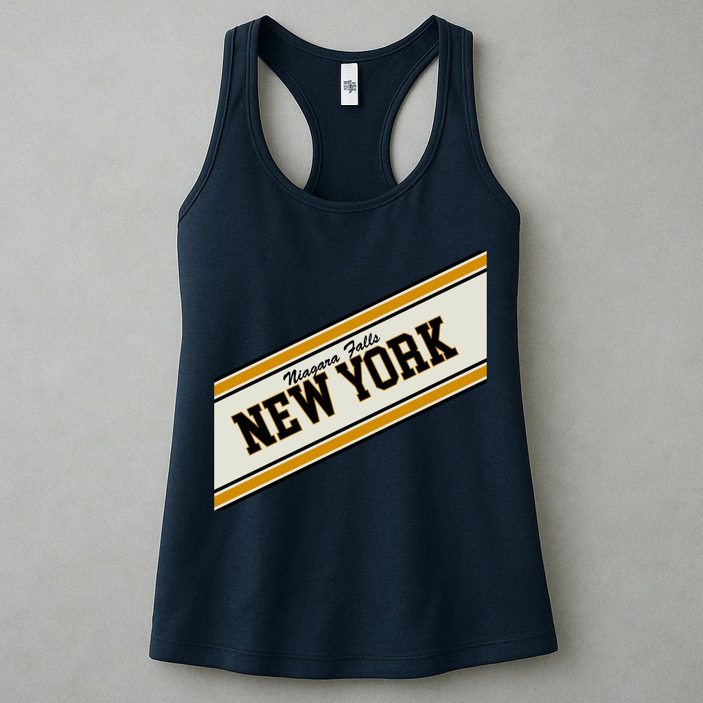 Niagara Falls New York Varsity Logo Womens Tank Top