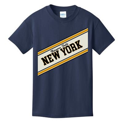 Niagara Falls New York Varsity Logo Kids T-Shirt