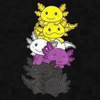 Nonbinary Flag Non Binary Pride LGBTQ Axolotl Ladies PosiCharge Tri-Blend Wicking Tank
