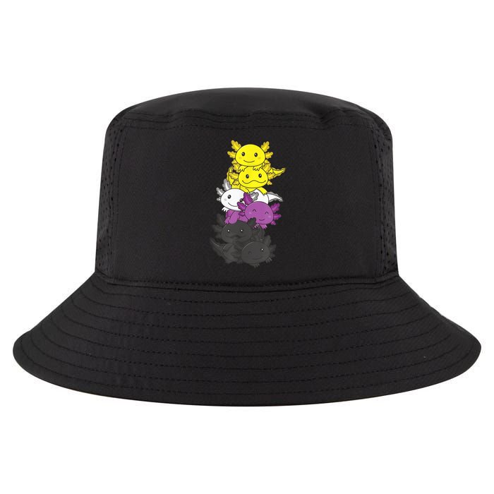 Nonbinary Flag Non Binary Pride LGBTQ Axolotl Cool Comfort Performance Bucket Hat