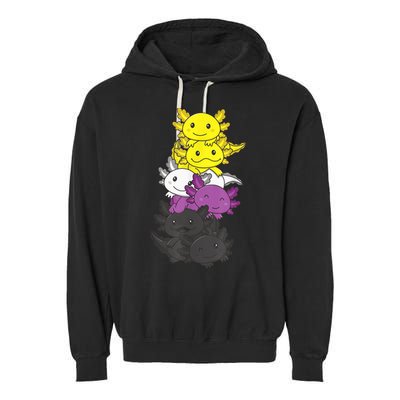 Nonbinary Flag Non Binary Pride LGBTQ Axolotl Garment-Dyed Fleece Hoodie