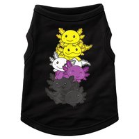 Nonbinary Flag Non Binary Pride LGBTQ Axolotl Doggie Tank