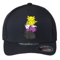 Nonbinary Flag Non Binary Pride LGBTQ Axolotl Flexfit Unipanel Trucker Cap